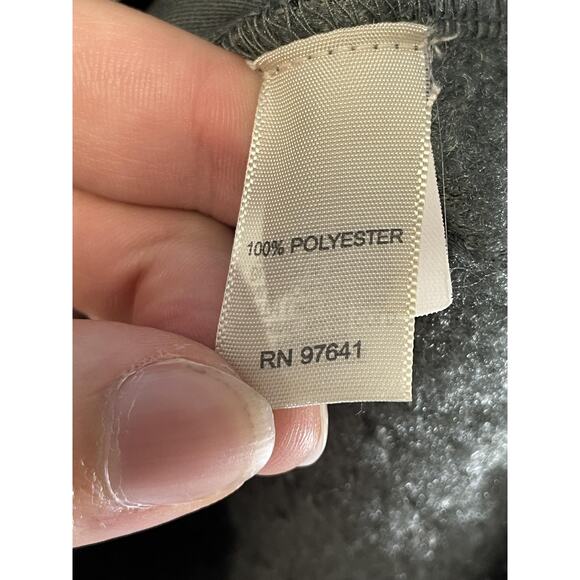 J. Jill Vest Womens Medium Gray Sherpa Fleece Zip Pockets Boucle Made in USA - Picture 6 of 9